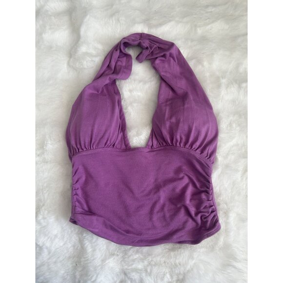 FP One Purple Halter Crop Top Size Small - Picture 2 of 6